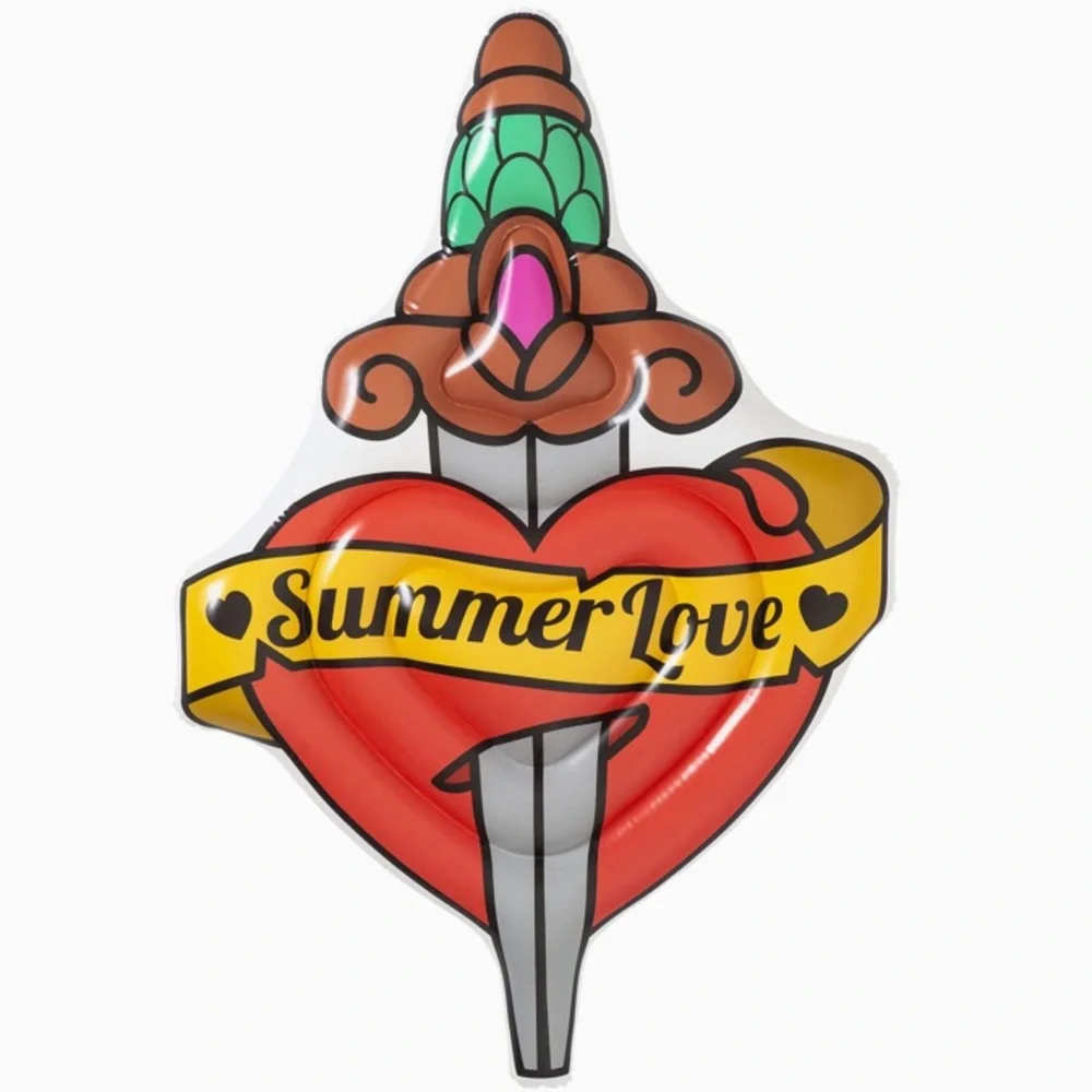 Pool Float Summer Love ❤️ Tattoo ⚔️ H20 GO Bestway 6x54x6 NWT - Picture 9 of 14